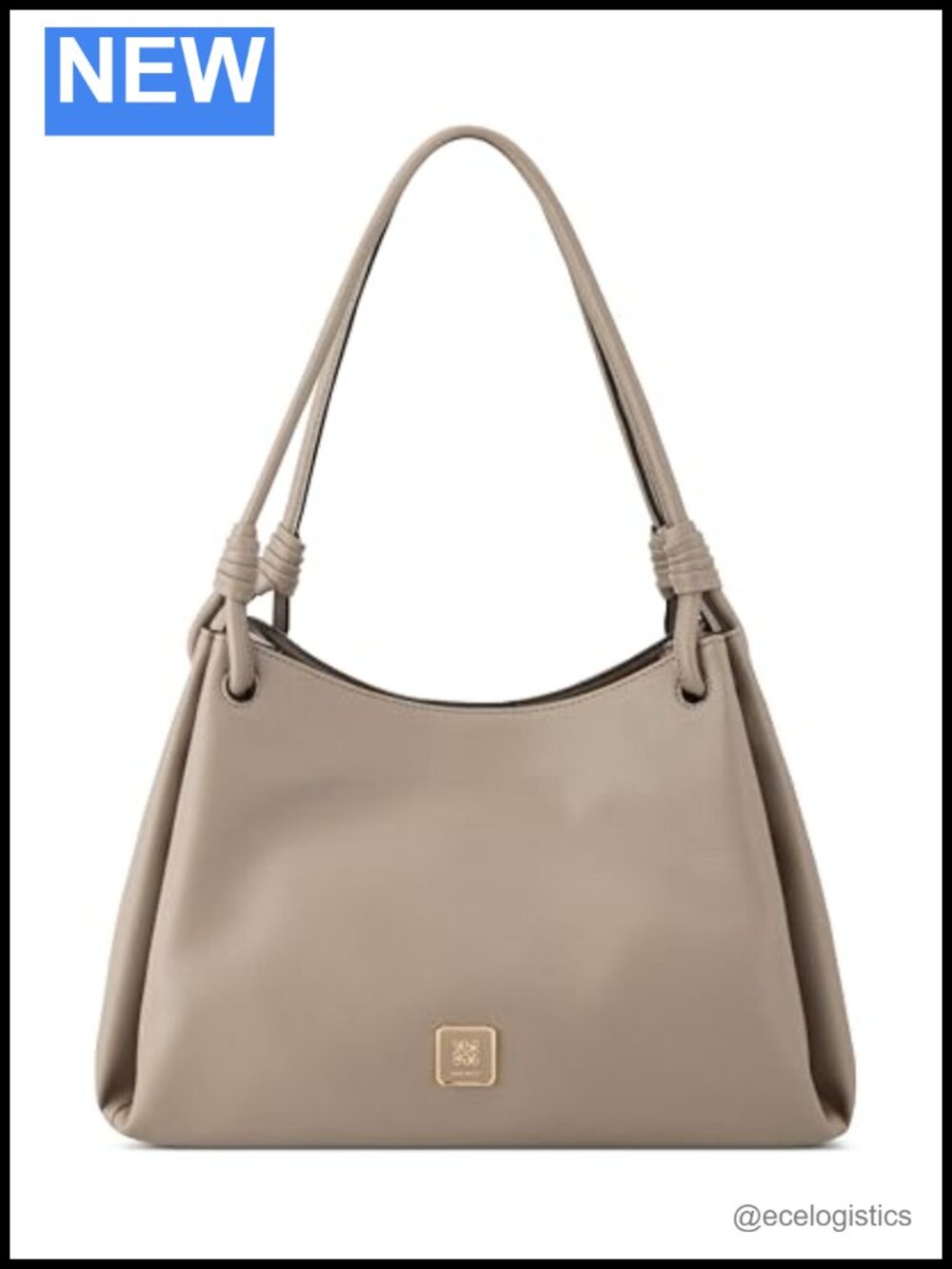Nine West Faux Leather Triple Compartment Shoulder Bag Satchel